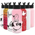 Simple Modern Disney Water Bottle with Straw Lid Vacuum Insulated Stainless Steel Metal Thermos | Gifts for Women Men Reusable Leak Proof Flask | Summit Collection | 32oz Minnie Mouse on Blush