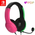 PDP Gaming LVL40 Stereo Headset with Mic for Nintendo Switch - PC, iPad, Mac, Laptop Compatible - Noise Cancelling Microphone, Lightweight, Soft Comfort On Ear Headphones - Splatoon 2 Pink & Green