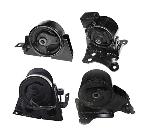 Front/Rear LH/RH Auto Engine Mount Set Compatible with Nissan X-Trail T30 01-07 2.5L Motor