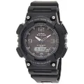 Casio AQS810W-1A2 Unisex Black Analog/Digital Watch with Black Band