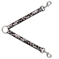 Buckle-Down Dog Leash Splitter, Flying Pigs Black/White/Pink, 30 Inch Length x 1 Inch Wide