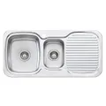 Oliveri Lakeland 1 and 1/2 Left Hand Bowl Sink with Drainer
