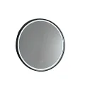 Remer Sphere 800D LED Backlit Round Mirror with Aluminium Frame, Matt Black, 810×810×40mm