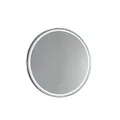 Remer Sphere 800D LED Backlit Round Mirror with Aluminium Frame, Brushed Nickel, 810×810×40mm