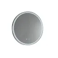 Remer Sphere 800DB LED Backlit Round Mirror with Aluminium Frame, Gun Metal, 810×810×45mm