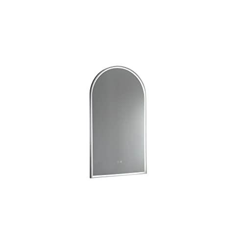Remer Arch 500D LED Mirror with Aluminum Frame, Brushed Nickel, 510x910x40 mm