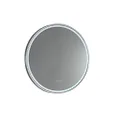 Remer Sphere 800D LED Backlit Round Mirror with Aluminium Frame, Gun Metal, 810×810×40mm