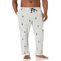 Nautica Men's Soft Woven 100% Cotton Elastic Waistband Sleep Pant Pajama Bottoms, Grey Heather, Large US