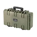 Monoprice Weatherproof Hard Case - 22in x 14in x 8in, OD Green with Customizable Foam, Shockproof, IP67
