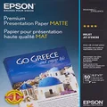 Epson Premium Presentation Paper Matte (8.5x11 Inches, 50 Sheets) (S041257)