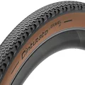 Pirelli Cinturato Gravel Hard Cycling Tyre, 700 x 45C Size, Classic Tan