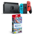 Nintendo Switch - Console [Neon Blue/Red] and Nintendo Switch Sports - Nintendo Switch [Bundle]