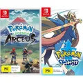 Pokemon Legends Arceus and Pokemon Sword - Nintendo Switch [Bundle]