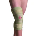 Thermoskin Hinged Knee Brace with Single Pivot Hinge, Beige, X-Small