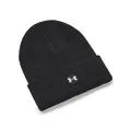 Under Armour Men's Super Soft Rib Knit Beanie Hat Sweat-Wicking Beanie Hat for Winter Workouts Halftime Cuff Black