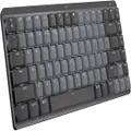 Logitech MX Mechanical Mini Wireless Illuminated Keyboard, Clicky Switches, Backlit, Bluetooth, USB-C, MacOS, Windows, Linux, iOS, Android, Metal