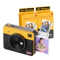 Kodak Mini Shot 3 Retro Instant Camera with Cartridge Bundle, Yellow