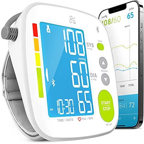 Bluetooth Blood Pressure Monitor Cuff by Balance Free App with Smart Connected BP Monitor Upper Arm Cuff With Large Digital Display Kit Complete with Soft Carrying Case (Bluetooth New)