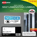 Avery Self Laminating Water Resistant Printable Labels, White, 58.7 x 84.1 mm, 20 Labels (959187/00752)