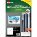 Avery Self Laminating Water Resistant Printable Labels, White, 127 x 190.5 mm, 5 Labels (959185 / 00750)