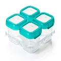 OXO TOT Baby Blocks Freezer Storage Containers (4 Oz), Teal, 1 Count (Pack of 1)