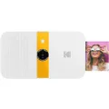 Kodak Smile Instant Print Digital Camera – Slide-Open 10MP Camera w/2x3 ZINK Printer (White/Yellow)