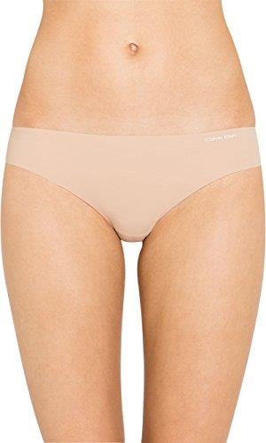 Calvin Klein Women's Invisibles Thong, Beige, Small