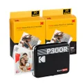 Kodak Mini 3 Retro Instant Photo Printer with Cartridge Bundle, Black