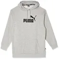 PUMA Women's Essential Elongated Logo Hoodie FL, Light Gray Heather, Large