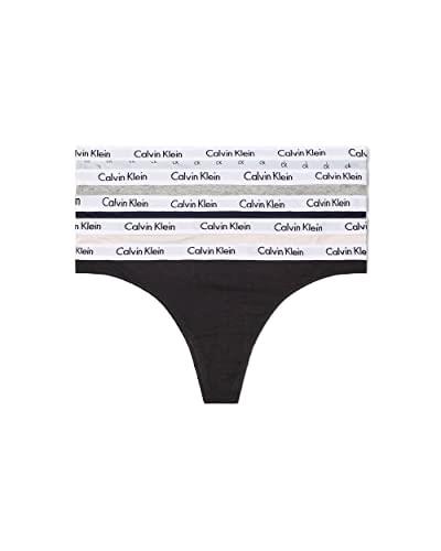Calvin Klein Carousel Thong 5PK Black / Nymphs Thigh / Shoreline / Grey Heather / Allover Mini CK+Arctic Ice XL