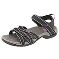 Teva Women's Tirra Sport Sandal, Black/Grey, US 10