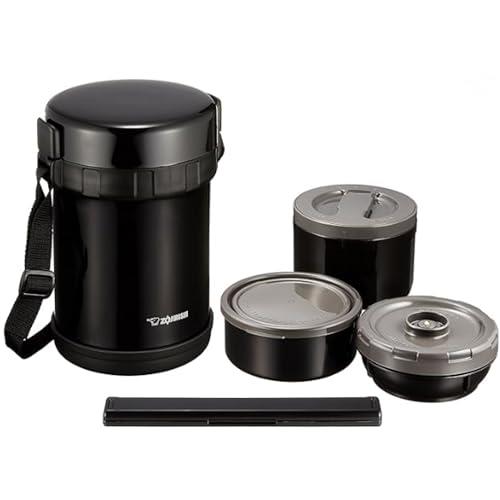 ZOJIRUSHI SL-GH18-BA Heat Insulation Lunch Box Stainless Steel Jar, Black