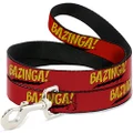 Buckle-Down Dog Leash, Bazinga Red/Gold/Black, 4 Feet Length x 0.5 Inch Wide