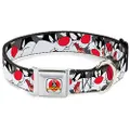 Buckle-Down Seatbelt Buckle Dog Collar - Sylvester the Cat Expressions Gray - 1.5" Wide - Fits 16-23" Neck - Medium