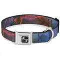 Buckle-Down Seatbelt Buckle Dog Collar - Supernova Space Collage - 1" Wide - Fits 15-26" Neck - Large