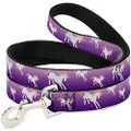Buckle-Down Dog Leash, Unicorn Sparkles Purple/Pink, 4 Feet Length x 1.5 Inch Wide