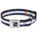 Buckle-Down Seatbelt Buckle Collar, Colorado Flags 4 Weathered, 13 to 18 Neck Size x 1.5 Inch Width