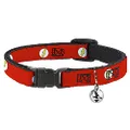 Cat Collar Breakaway Flash Logo Red White Yellow 8 to 12 Inches 0.5 Inch Wide