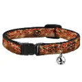 Cat Collar Breakaway Chicago Style Pizza Vivid 8 to 12 Inches 0.5 Inch Wide