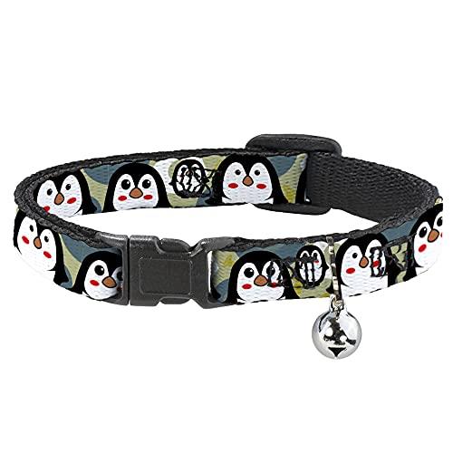 Cat Collar Breakaway Penguin Cartoon 8 to 12 Inches 0.5 Inch Wide