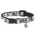 Cat Collar Breakaway Zombie Chomp 8 to 12 Inches 0.5 Inch Wide