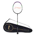 Li-Ning G - Force 3800 Superlite Carbon Fibre Strung Badminton Racket with Full Racket Cover (Black/Purple) | for Intermediate Players | 79 Grams | Maximum String Tension - 32lbs