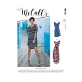 McCall's M8164 Misses' Pullover Dresses with Sleeve Ties, Pocket Variations and Belt, Size L-XL-XXL