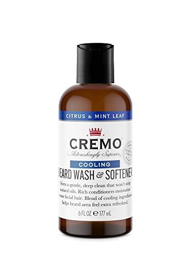 CREMO - Beard Wash & Softener For Men | Cooling Citrus and Mint Leaf | 177ml