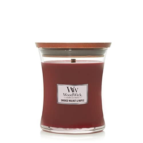 Woodwick Smoked Walnut and Maple Jar Candle, Medium