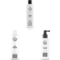 NIOXIN System 1 Trio Pack, Cleanser Shampoo + Scalp Therapy Revitalising Conditioner + Scalp and Hair Treatment (300ml + 300ml + 100ml), For Natural Hair with Light Thinning