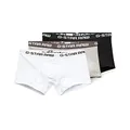 G-Star Raw Mens Underwear Multipack Soft Cotton Stretch Classic Trunks, Black/Grey Heather/White, X-Small US