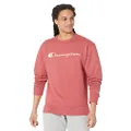 Champion Men's Crewneck Sweatshirt, Powerblend Fleece Crew Sweatshirt for Men, Best Comfortable Sweatshirts for Men, Graphic, Redwood Red-y07718, Medium