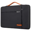 Lacdo 360° Protective Laptop Sleeve Case for 13 inch New MacBook Air M3 A3113 M2 A2681 M1 A2337 2024-2018 | 13 inch MacBook Pro M2/M1 A2338 A2251 | 13 inch iPad Pro M4 / iPad Air M2 Computer Bag,Black