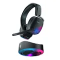 ROCCAT Syn Max Air - Wireless 3D Audio RGB Gaming Headset with Charging Dock, Simultaneous Wireless and Bluetooth connections, 16-hour Battery & Charging Dock, Immersive 3D audio & AIMO RGB lighting